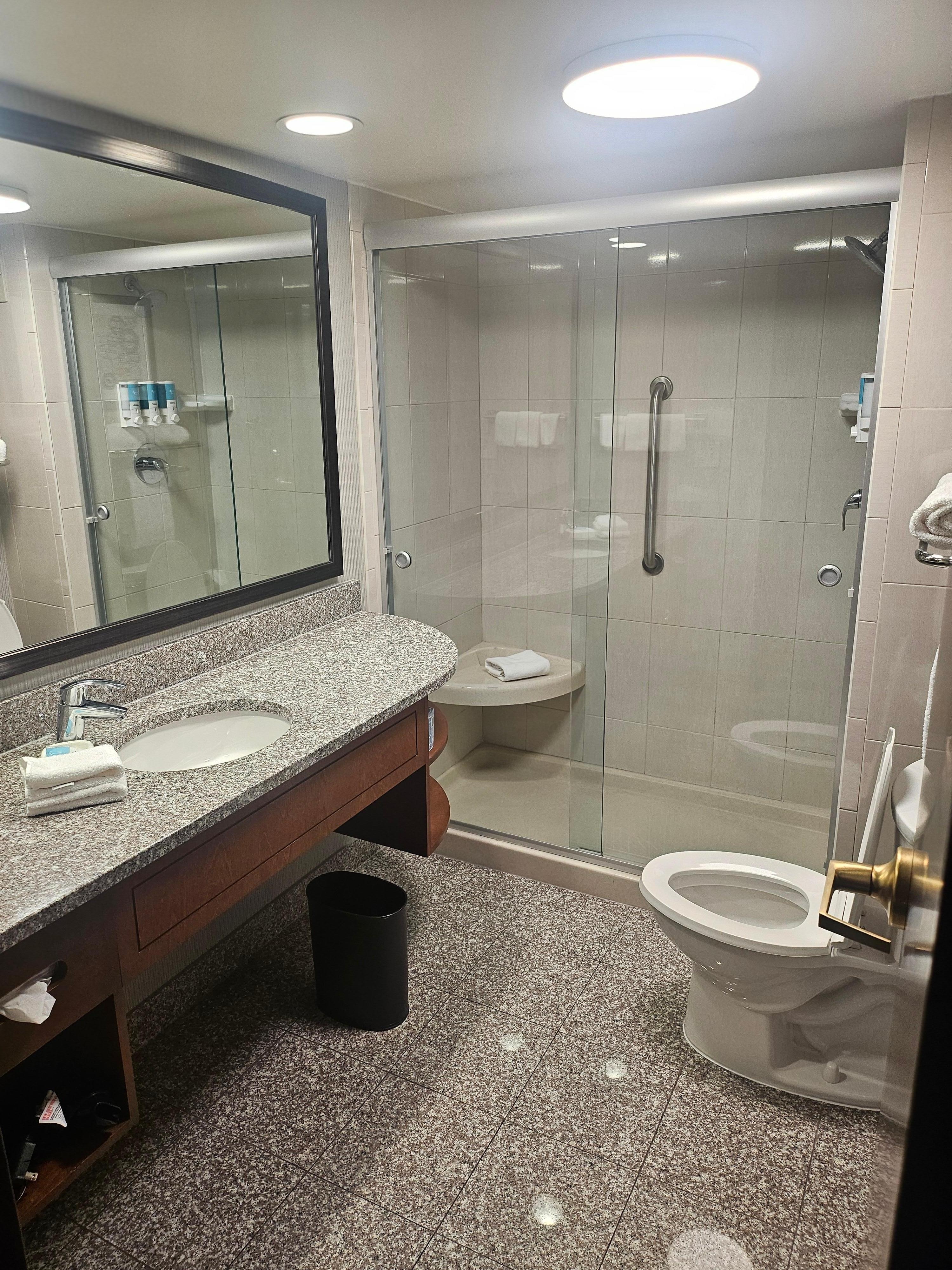 Updated bathroom in room