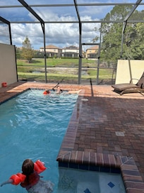 My daughter working on her sock tan