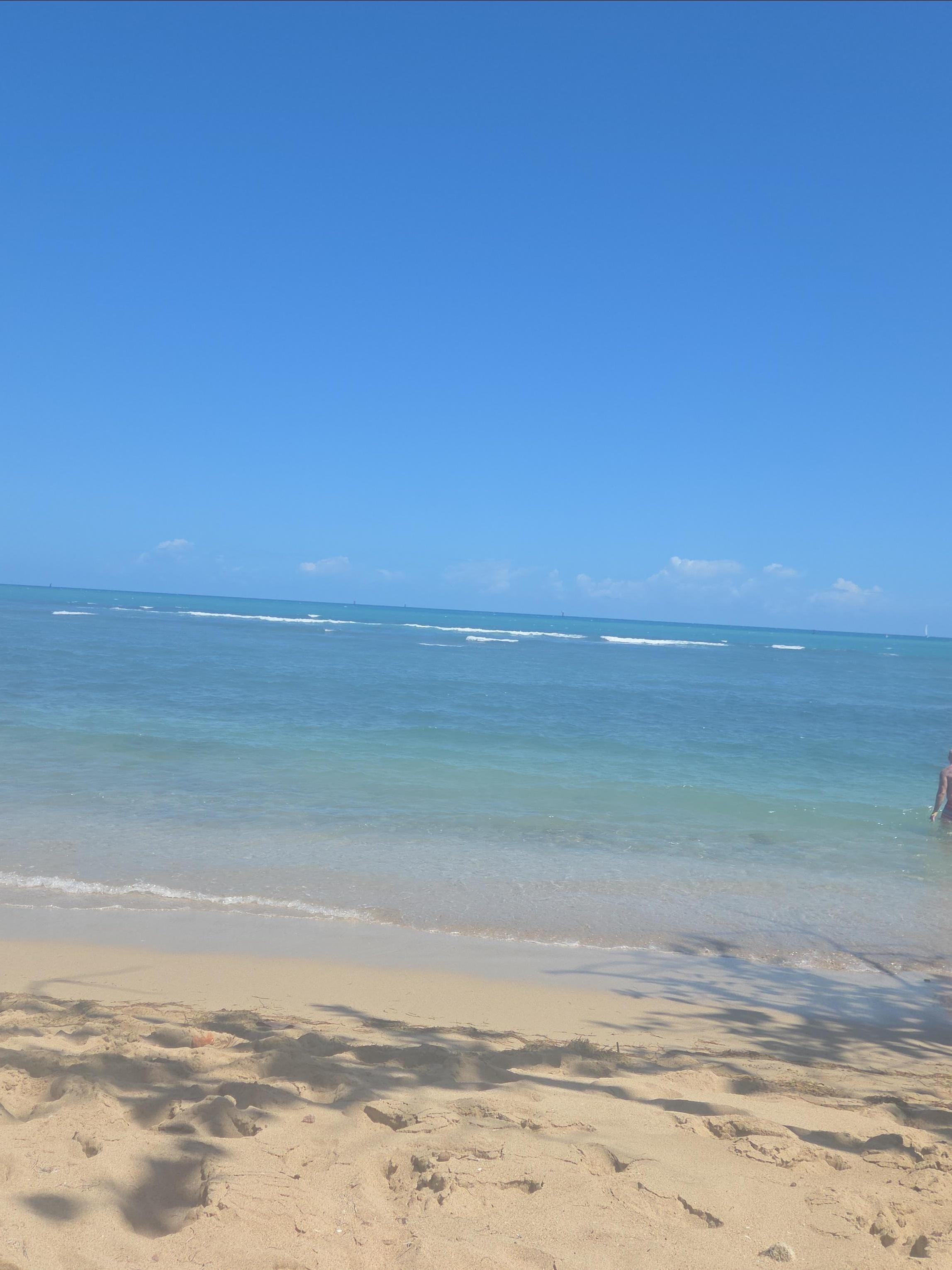 Beach was nice, water was semi clean, waves were a lot at times 