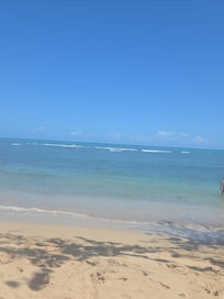 Beach was nice, water was semi clean, waves were a lot at times