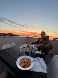 Dinner on balcony