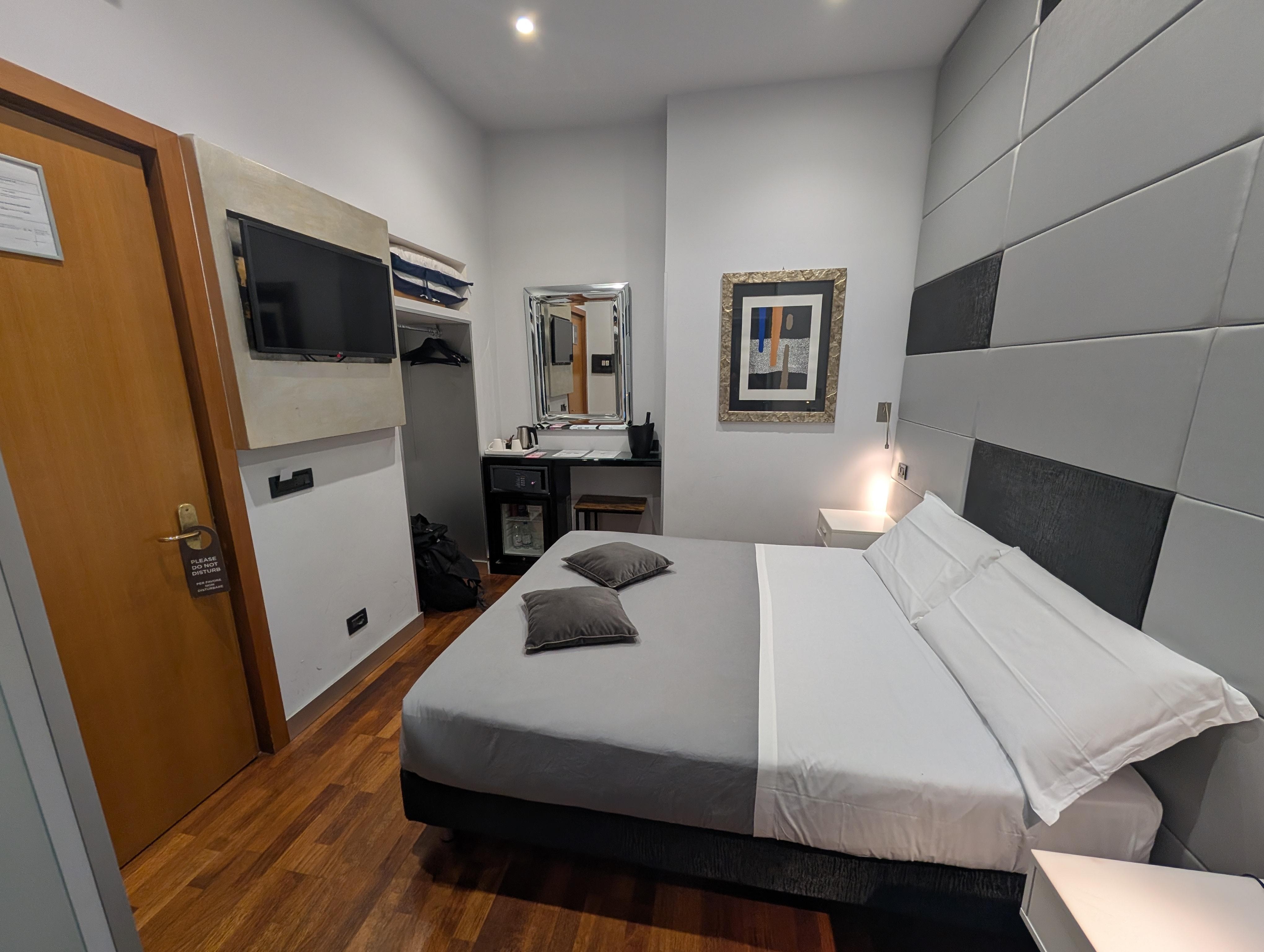 The room as seen from the bathroom