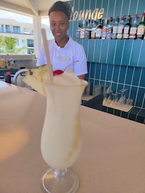 Shout out to Monique my name sake with the strong drinks from Bob Marley to Miami Vice she had me right.