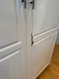 Paneling on fridge was broken