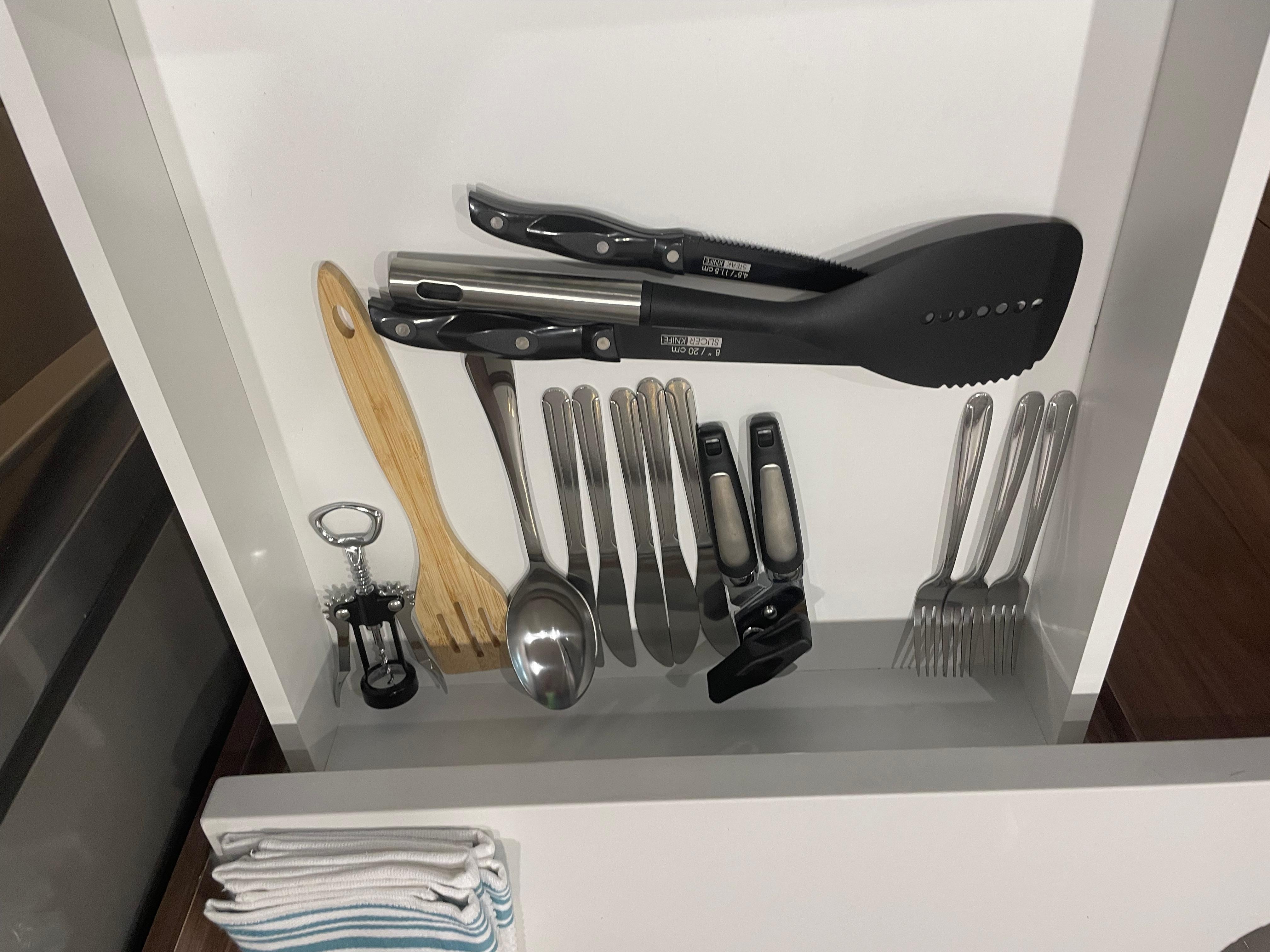 Sparse utensil drawer
