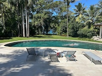 The view of the pool from the veranda