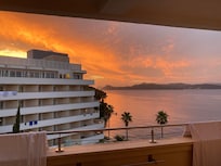 View from our ‘partial’ sea view room