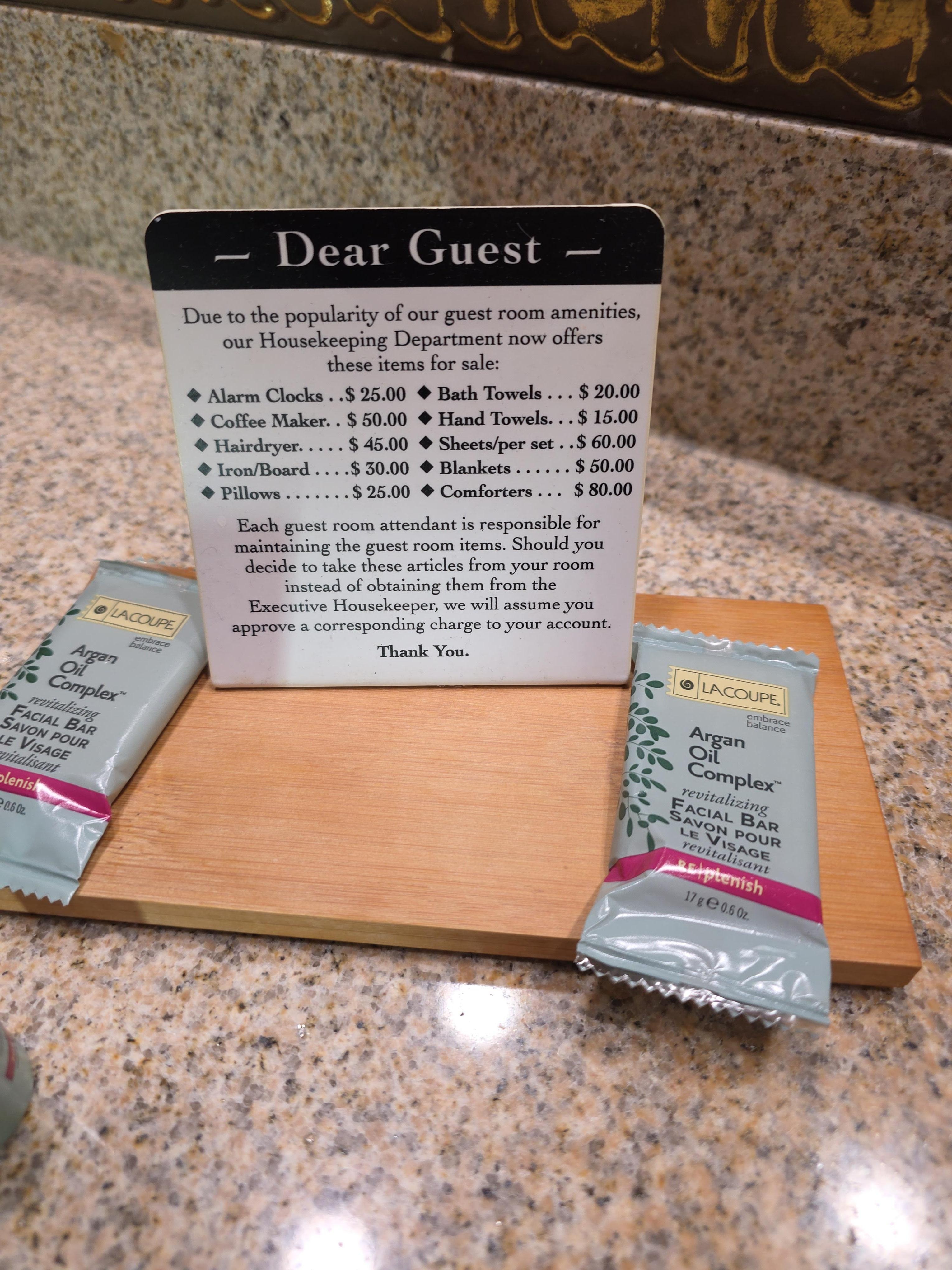 Never seen this before. Sad people do this as the cost comes out on the room attendant.