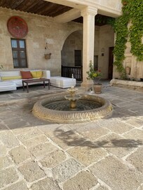 Outside the room to relax with a coffee and drink