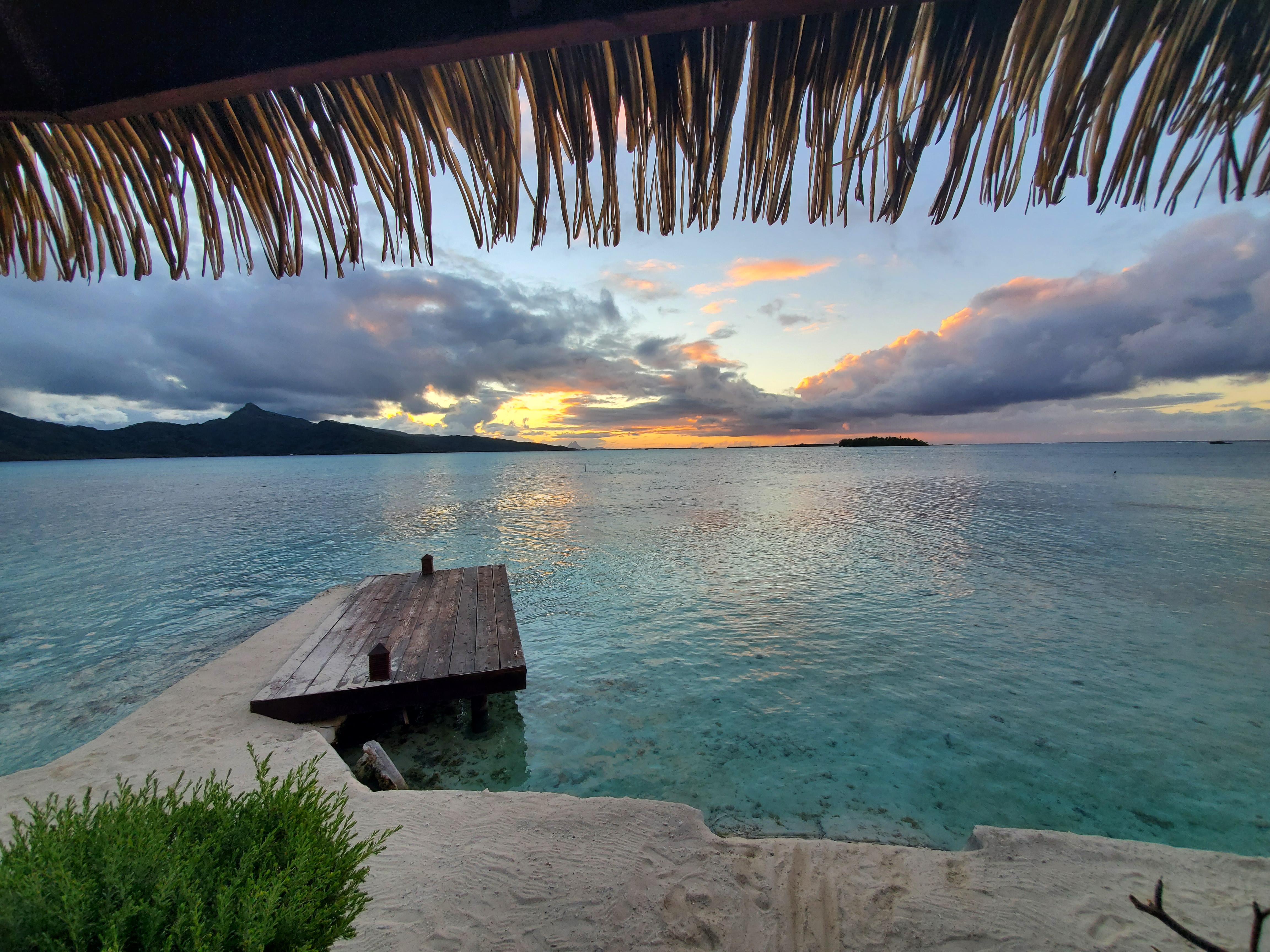 View from Bar/Lounge at sunset with Bora Bora in the distance