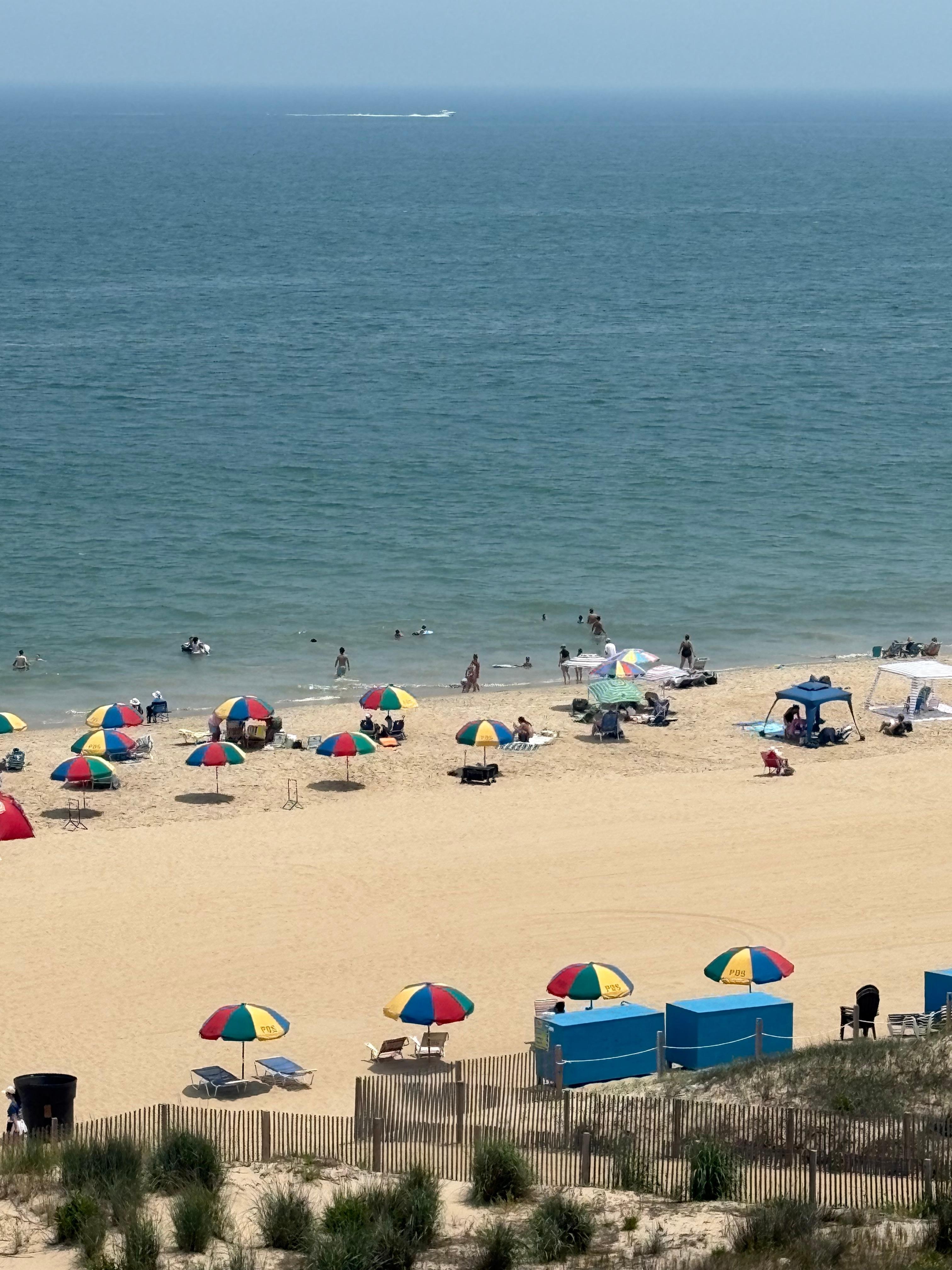 The view of the beach from my room.