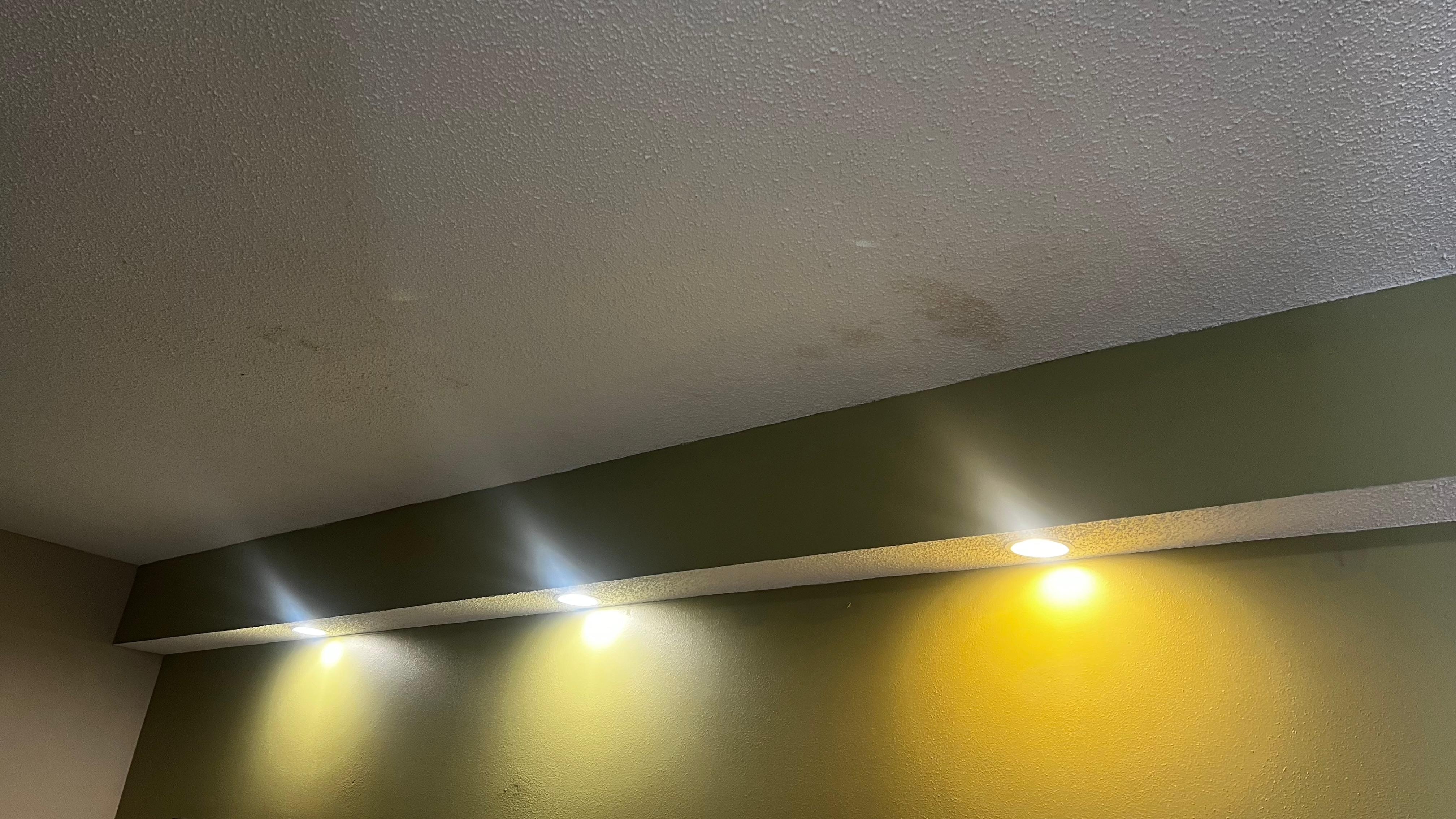 The walls and ceiling disgusting