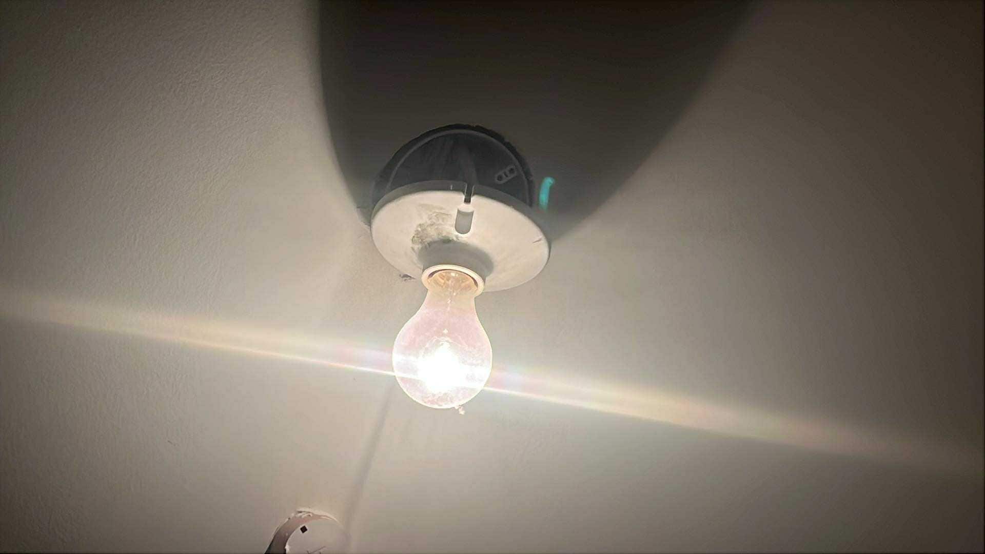 Exposed live electrical wires.