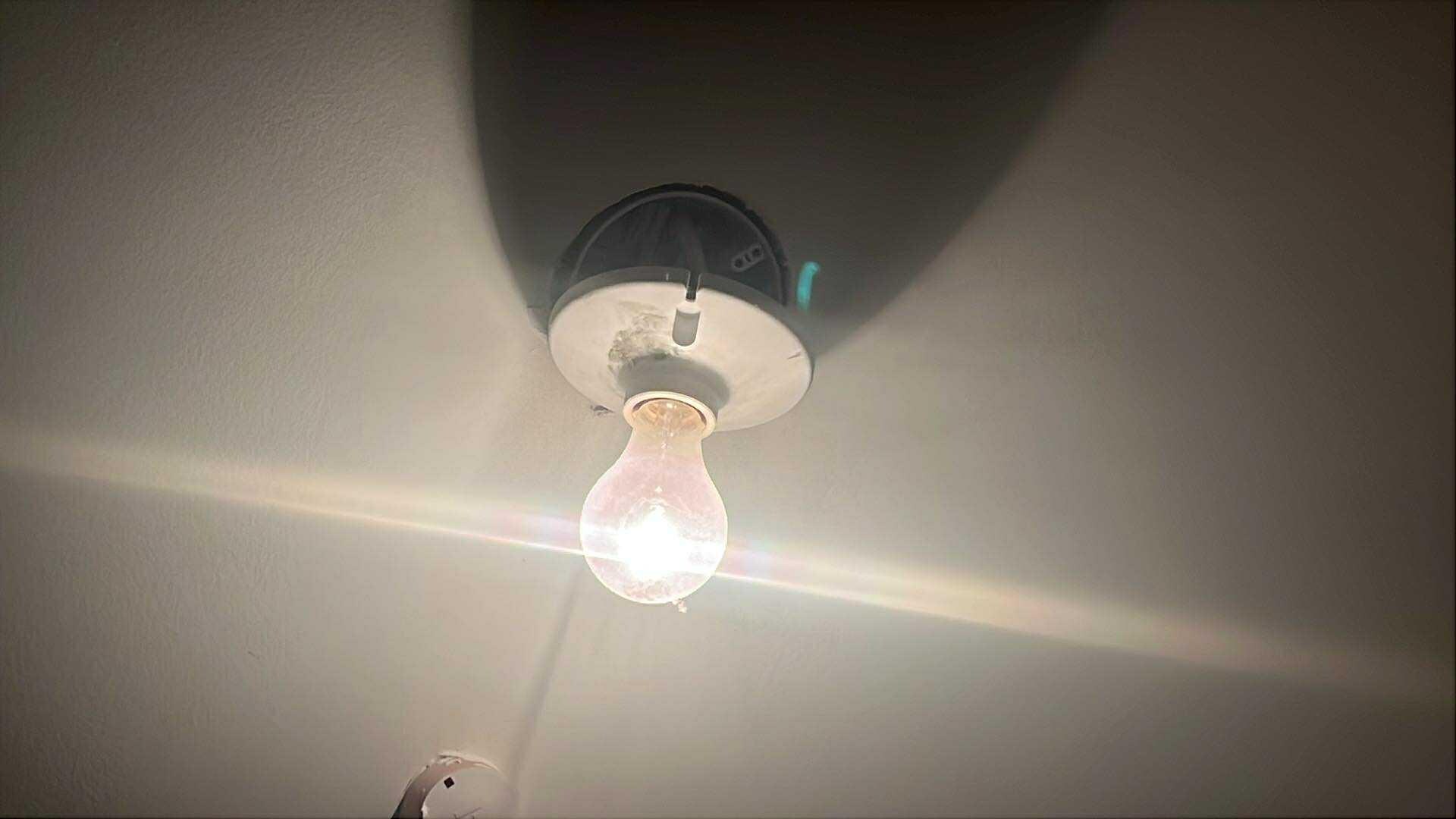 Exposed live electrical wires.