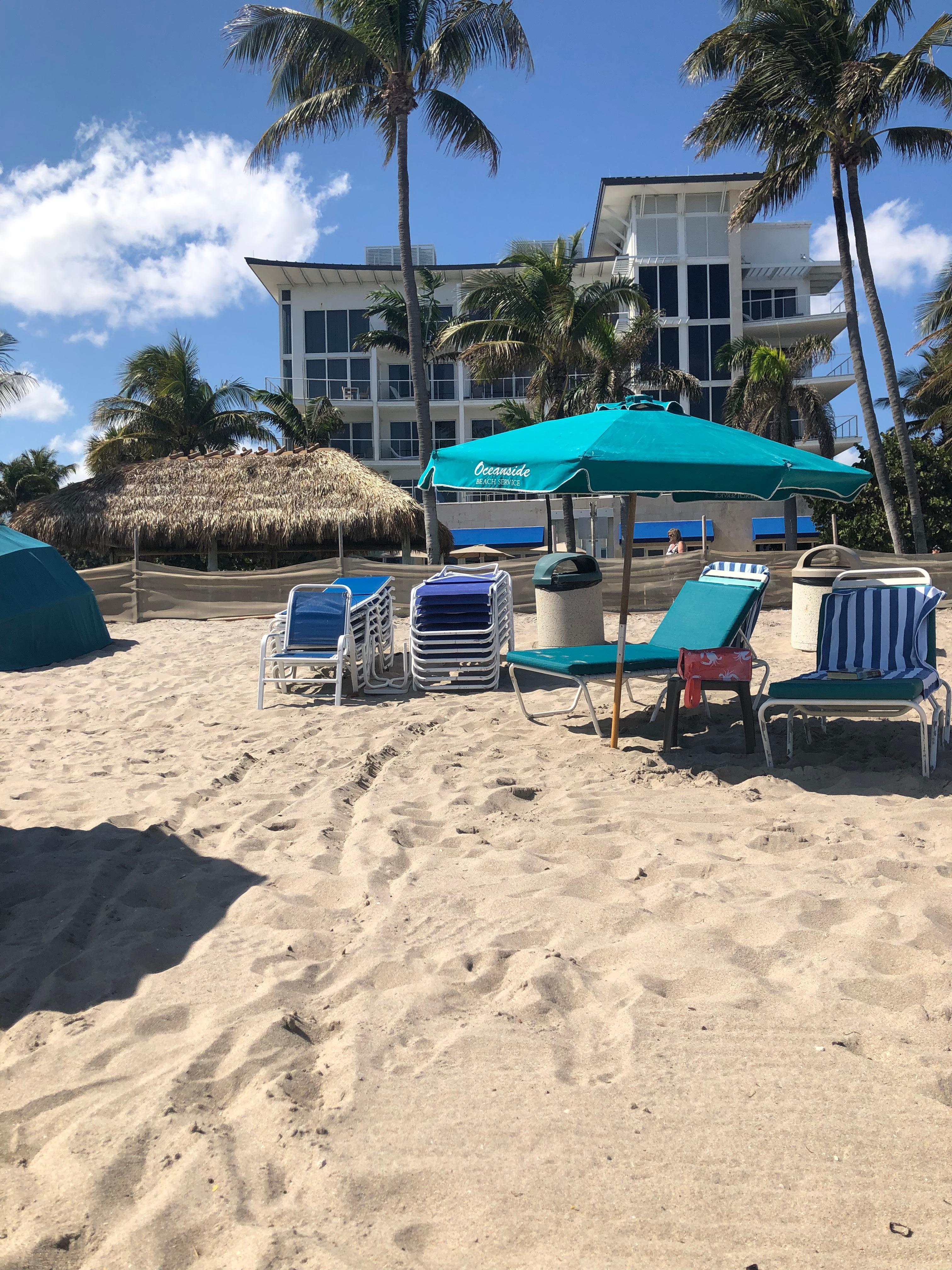 A view of the hotel from the beach