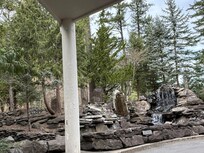 Water feature at the hotel entrance