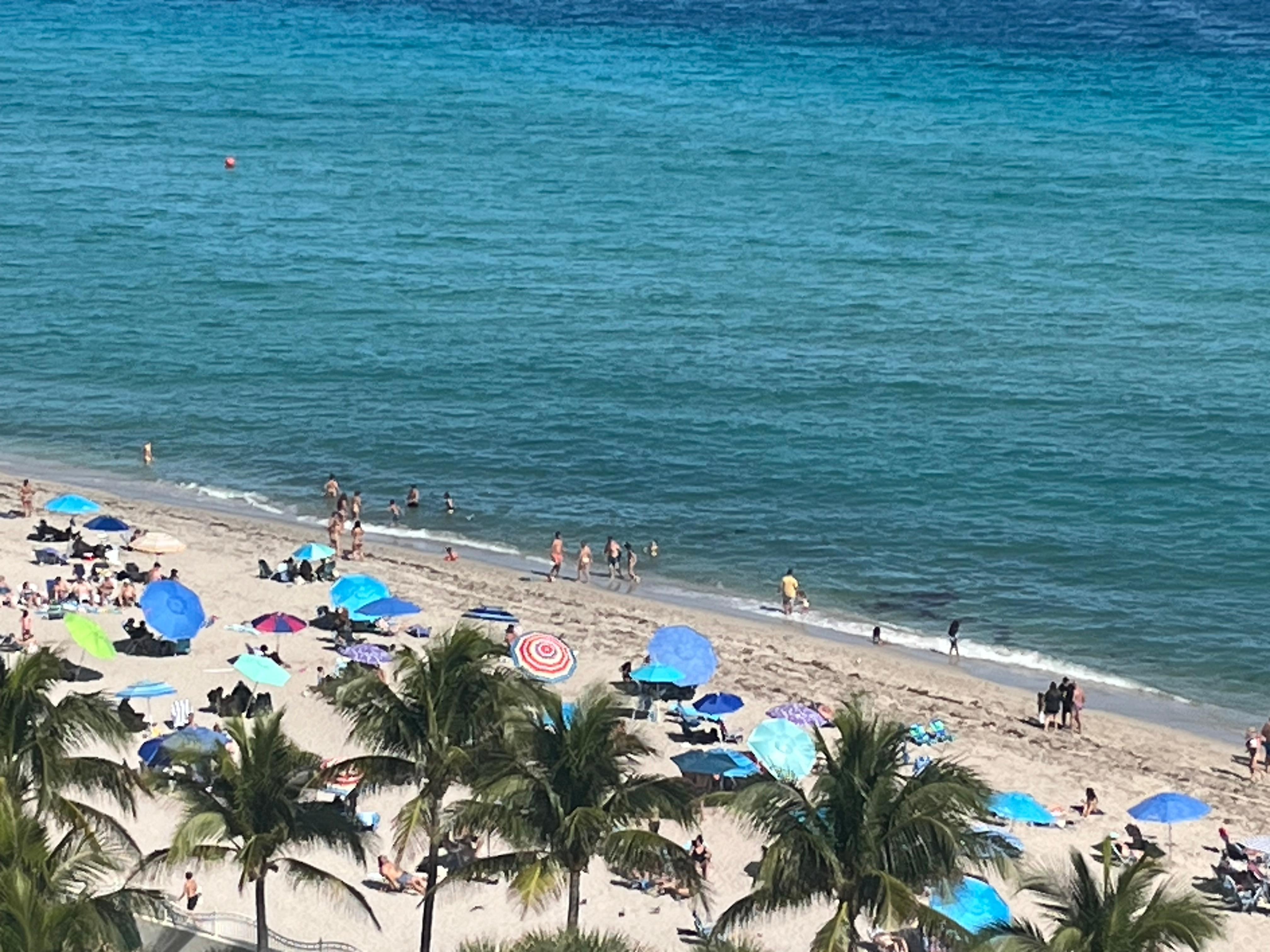 Apartment had a beautiful view of the ocean.