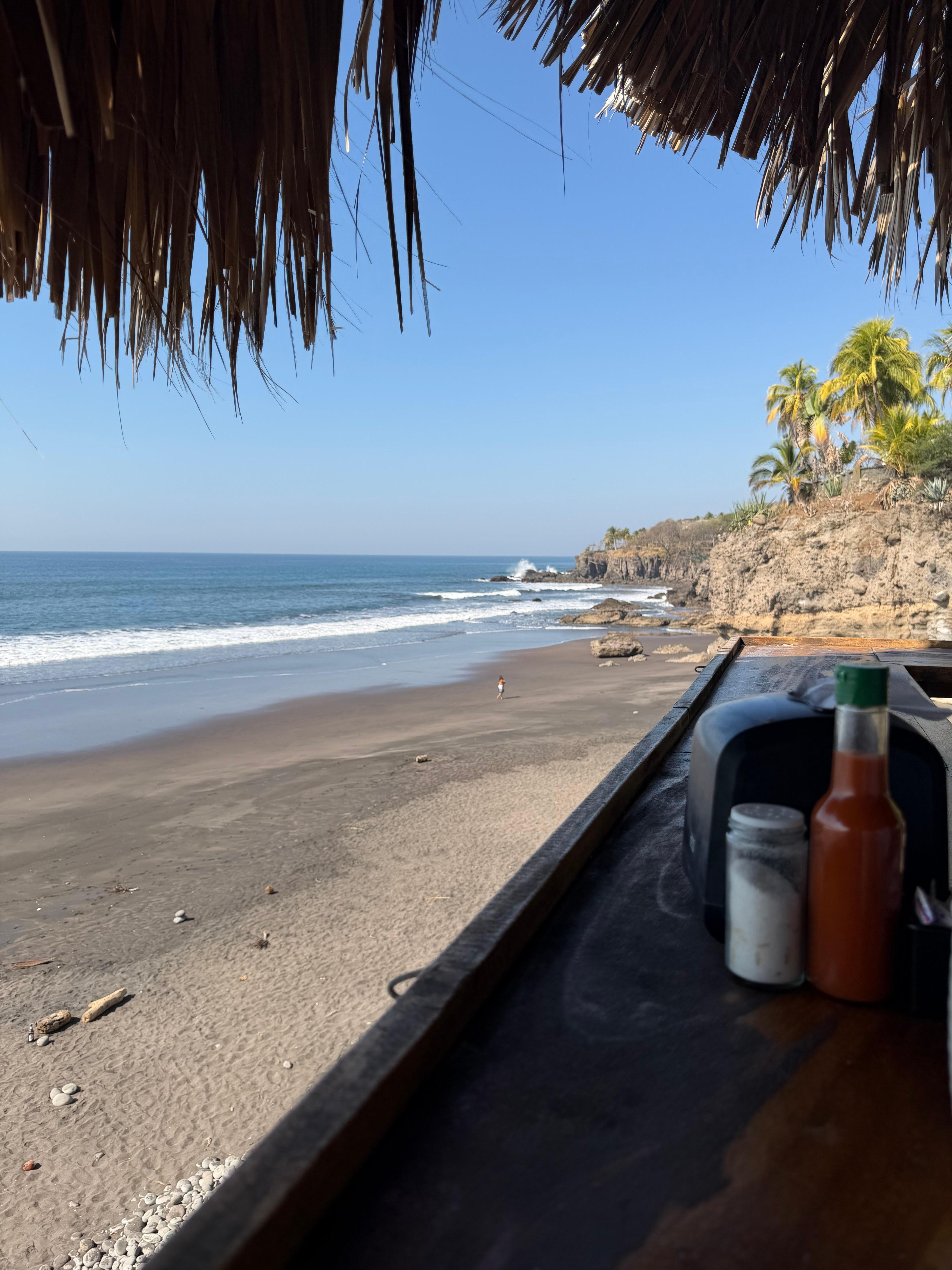 View from the restaurant upstairs seating area. 