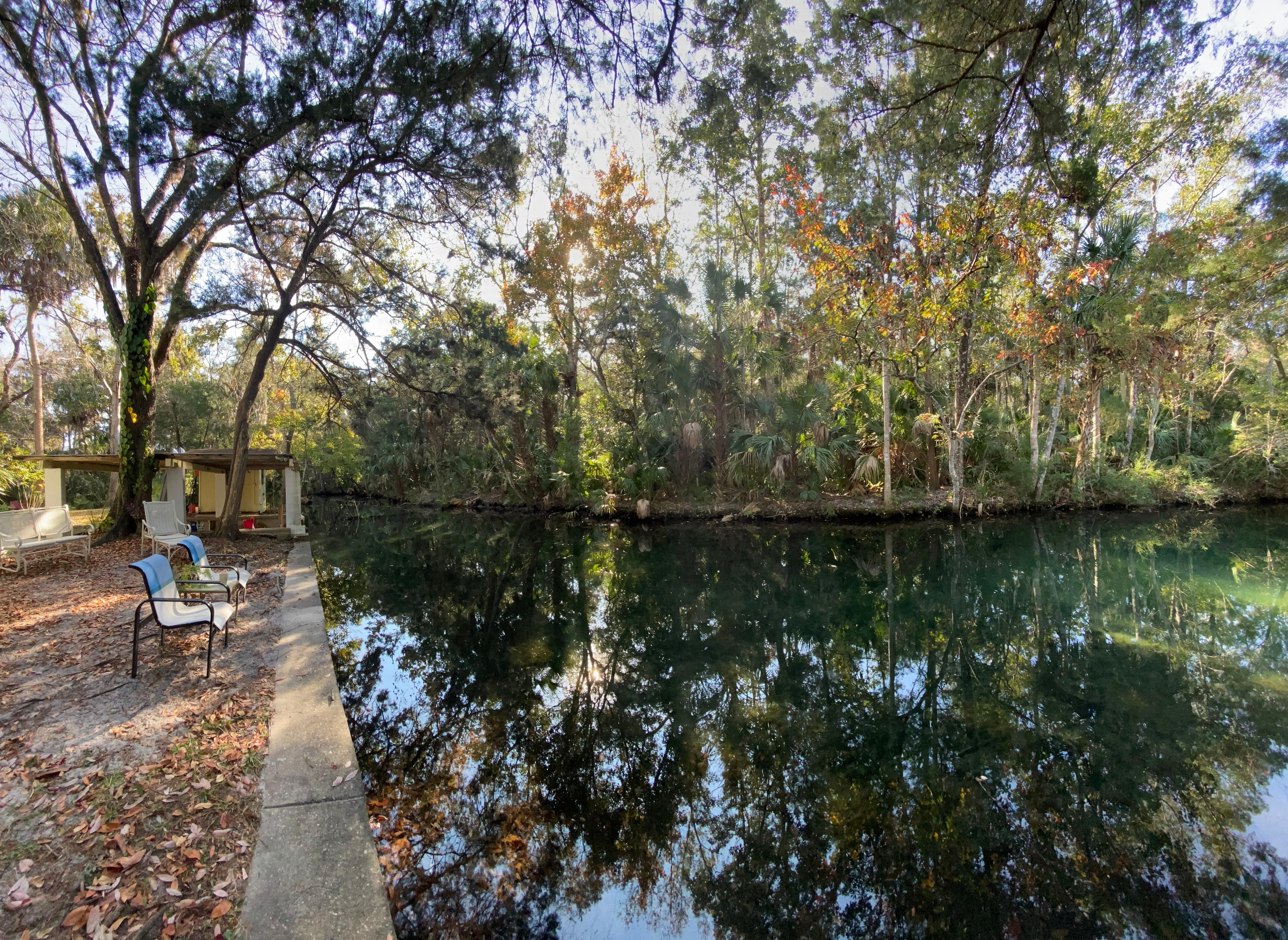 View out back- when first arrived water was decent level but quickly fell 