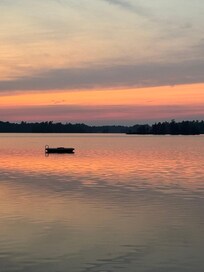 Sun rise on the private pier.
