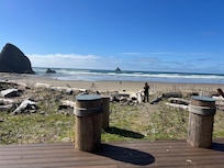 Steps from porch to beach