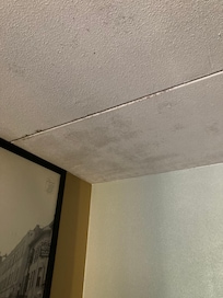 Mold on the ceiling over the bed. A/C did not work well to cool the room nor dry the humidity.