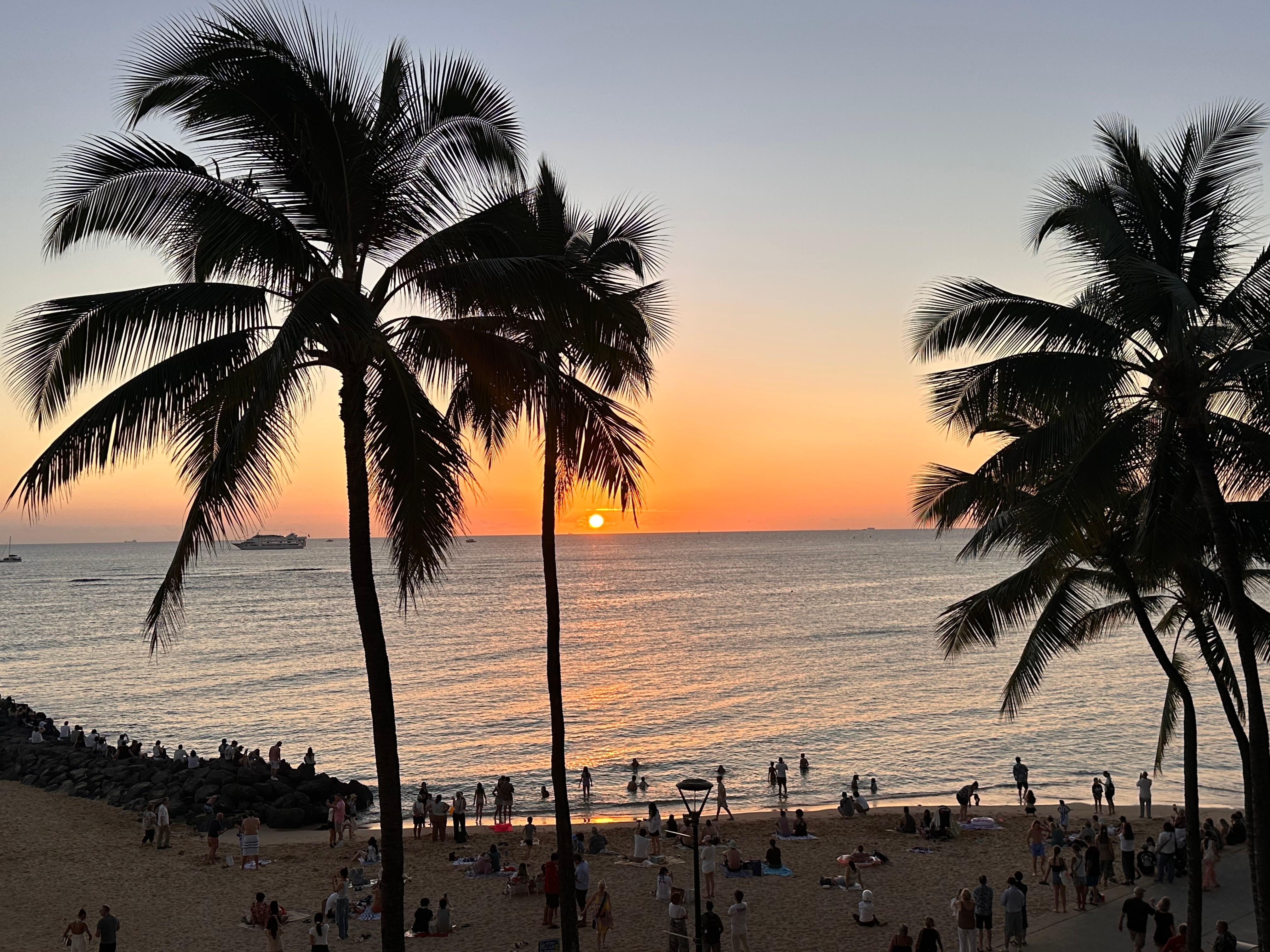 Sunset view from the balcony