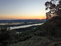 Sunset over the Mississippi can't be beat.