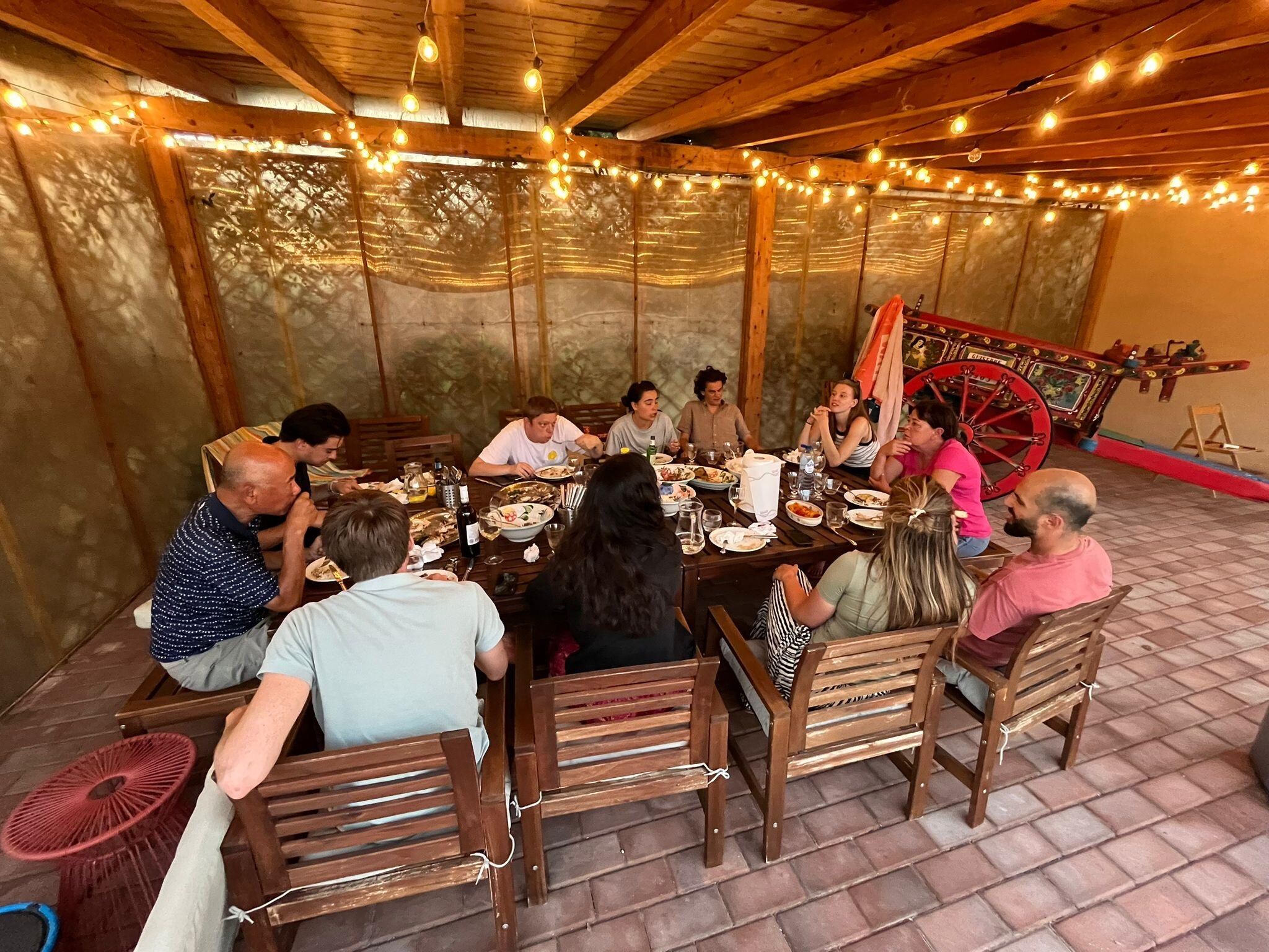 Dinner outside 