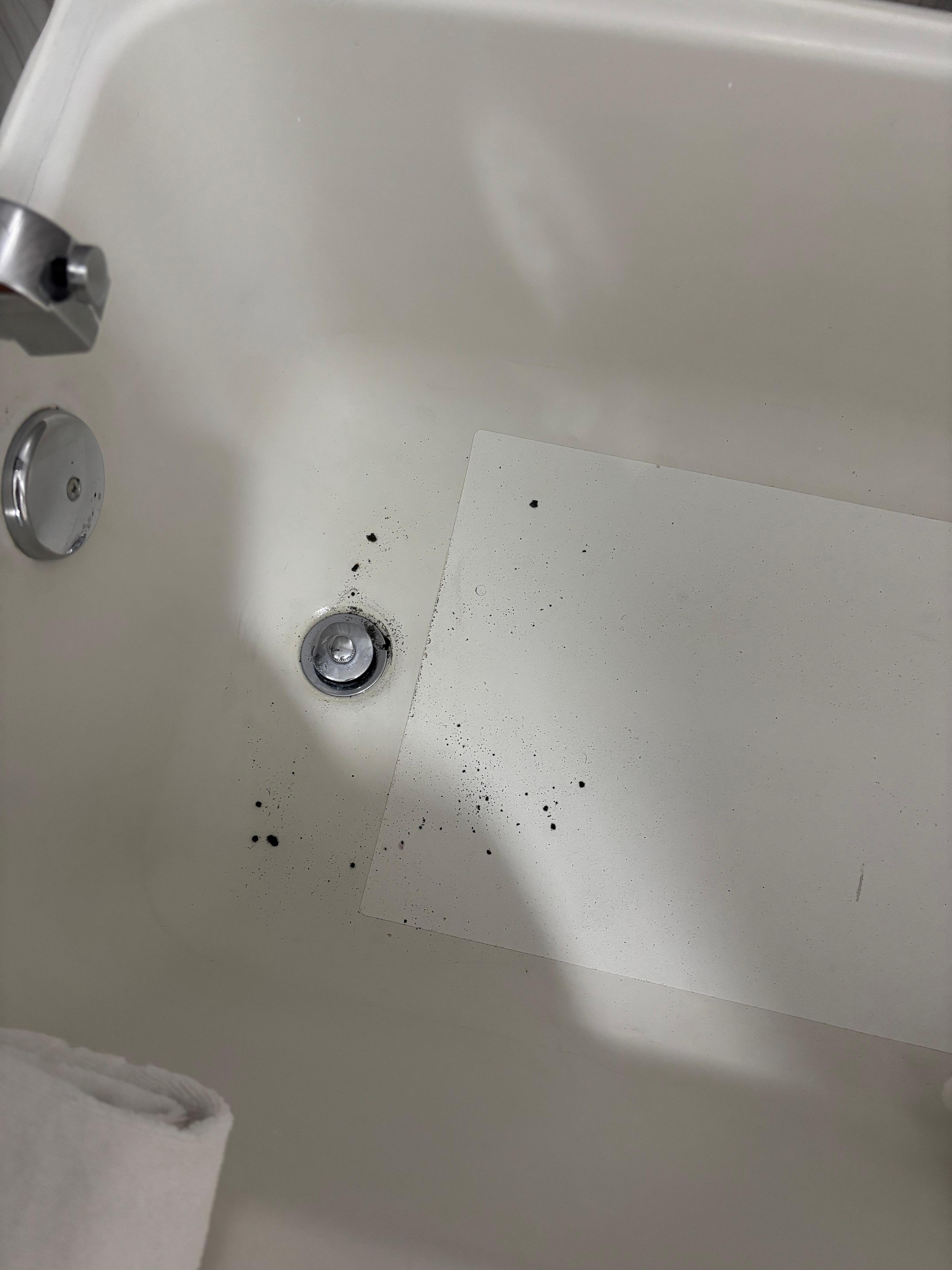 Dirt in the shower tub