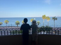 Hotel room had a balcony with a view of the ocean