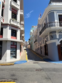 Cross street near the hotel