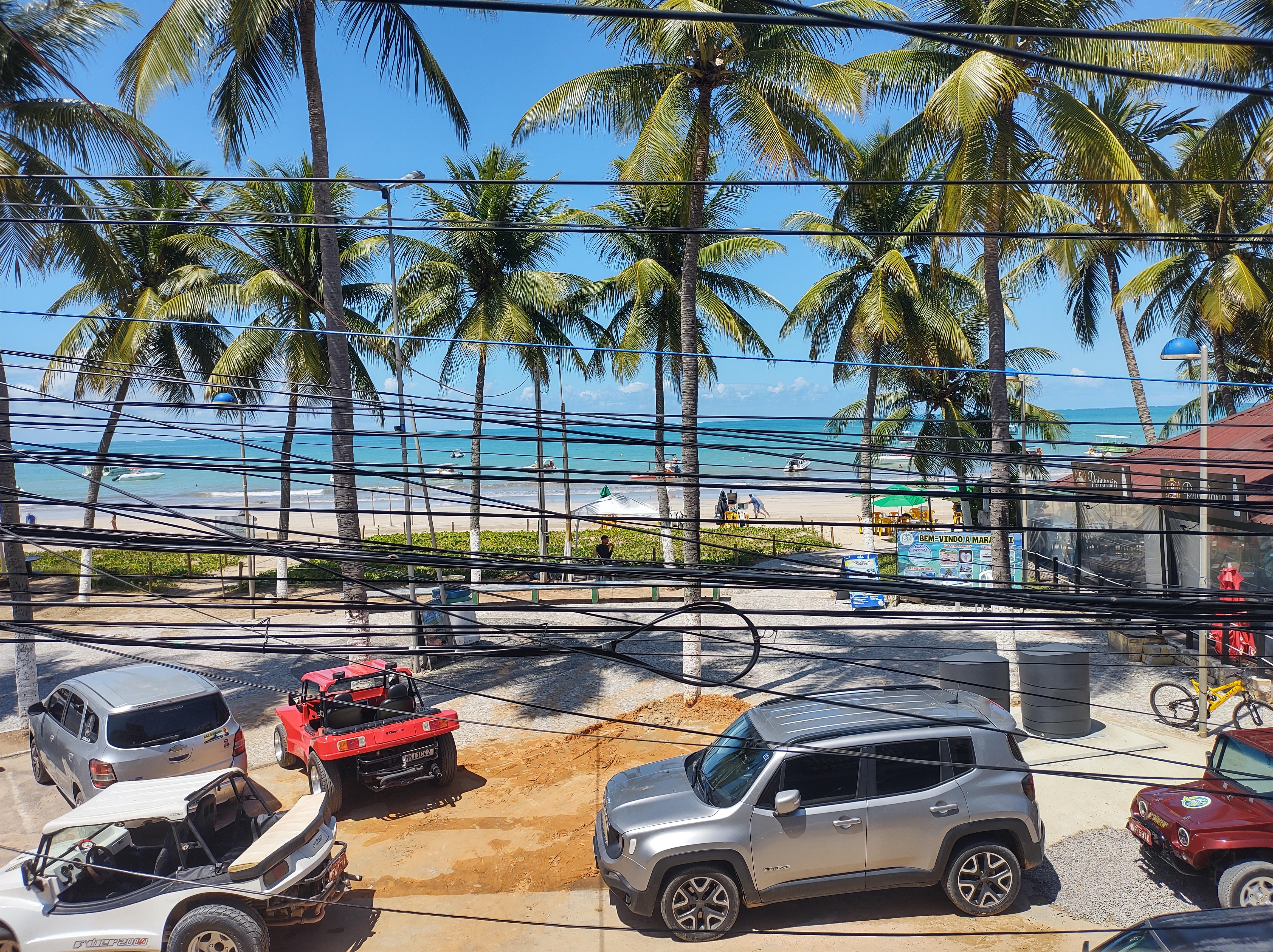 Vista da varanda da pousada.