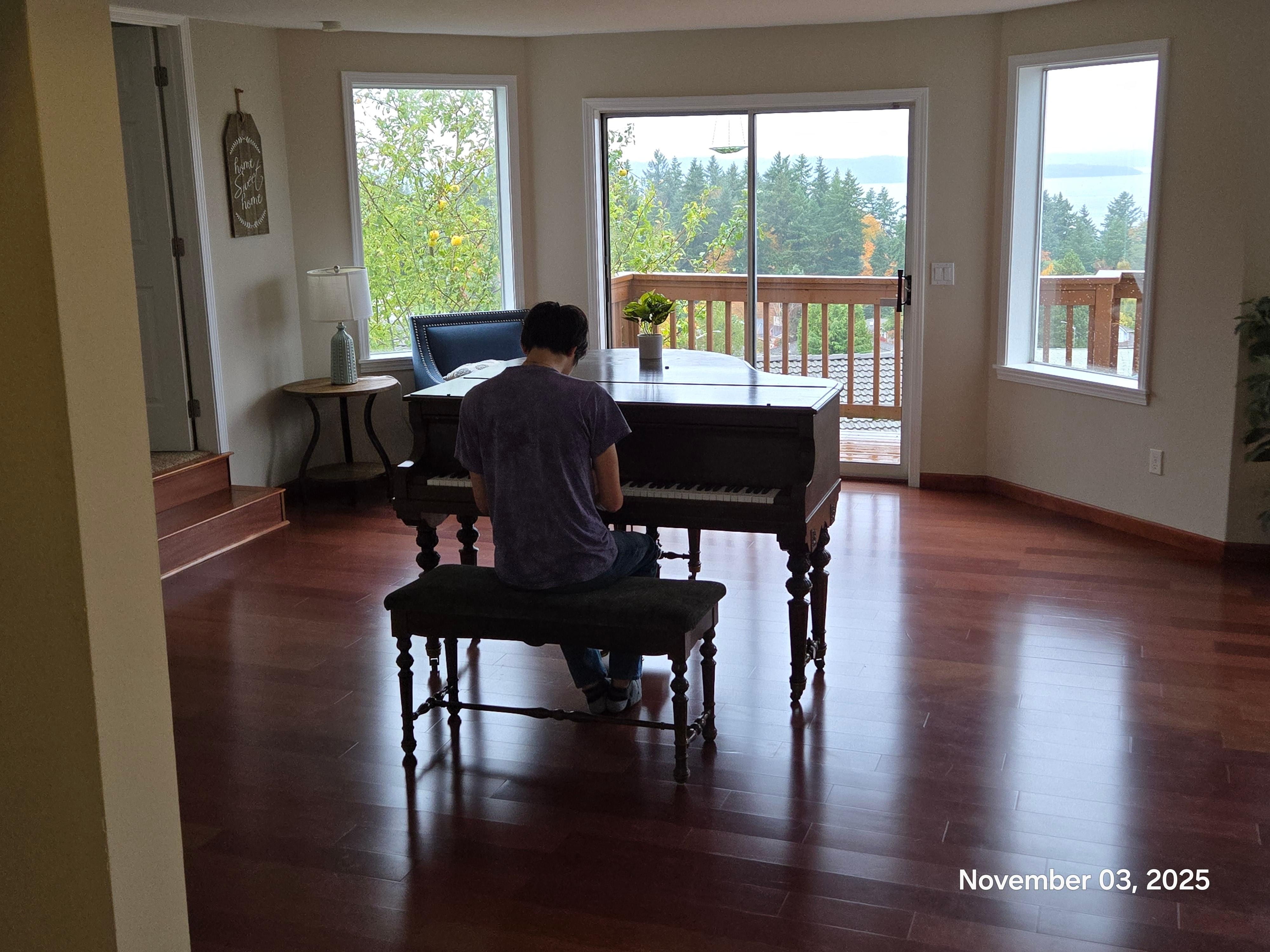 Piano with a view
