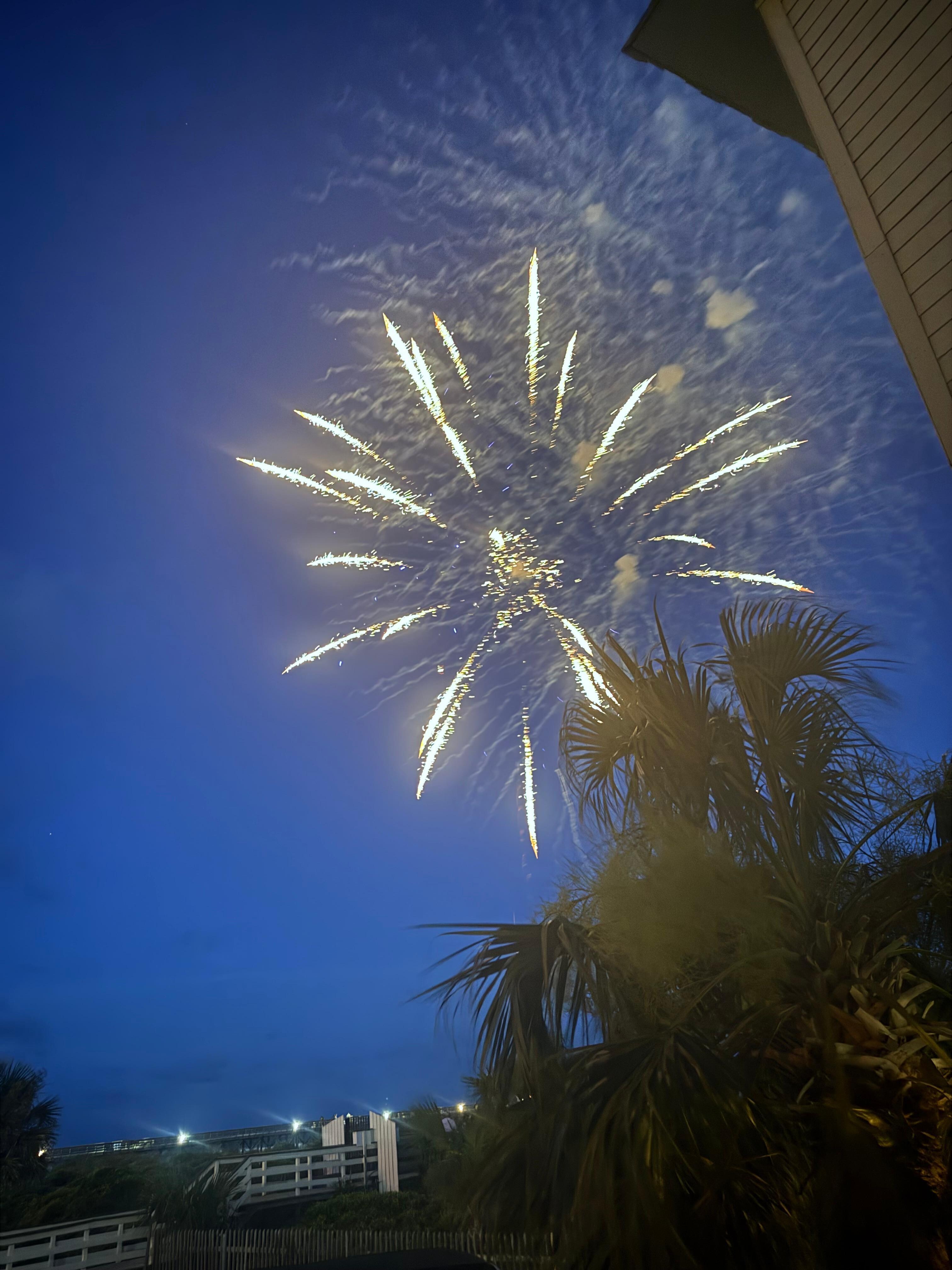 We were there for the 4th of July and watched the fireworks from our balcony!