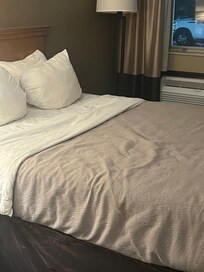 Looked as if someone has been lying on the bed prior to our arrival.