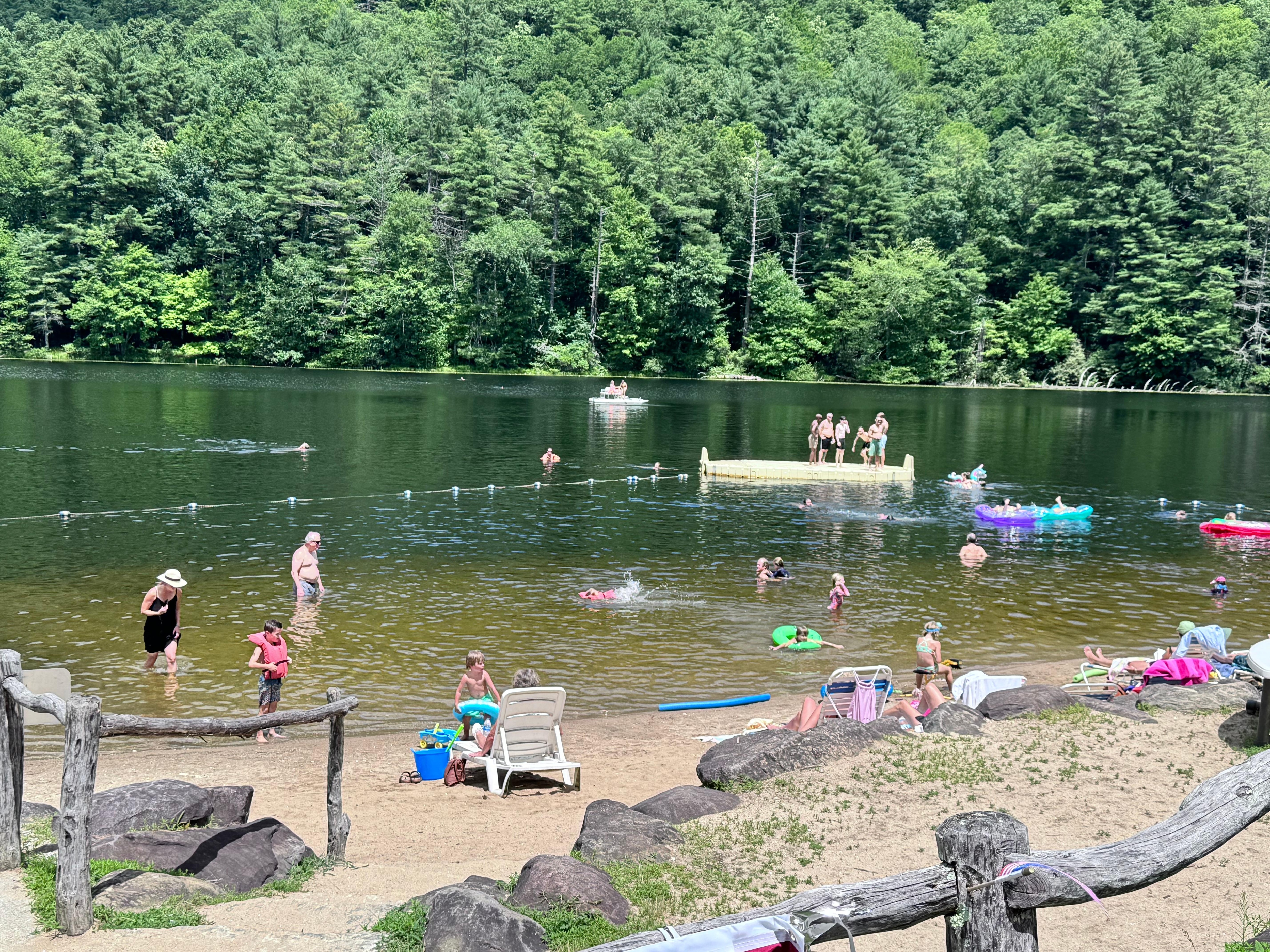Beach at Fairfield Lake