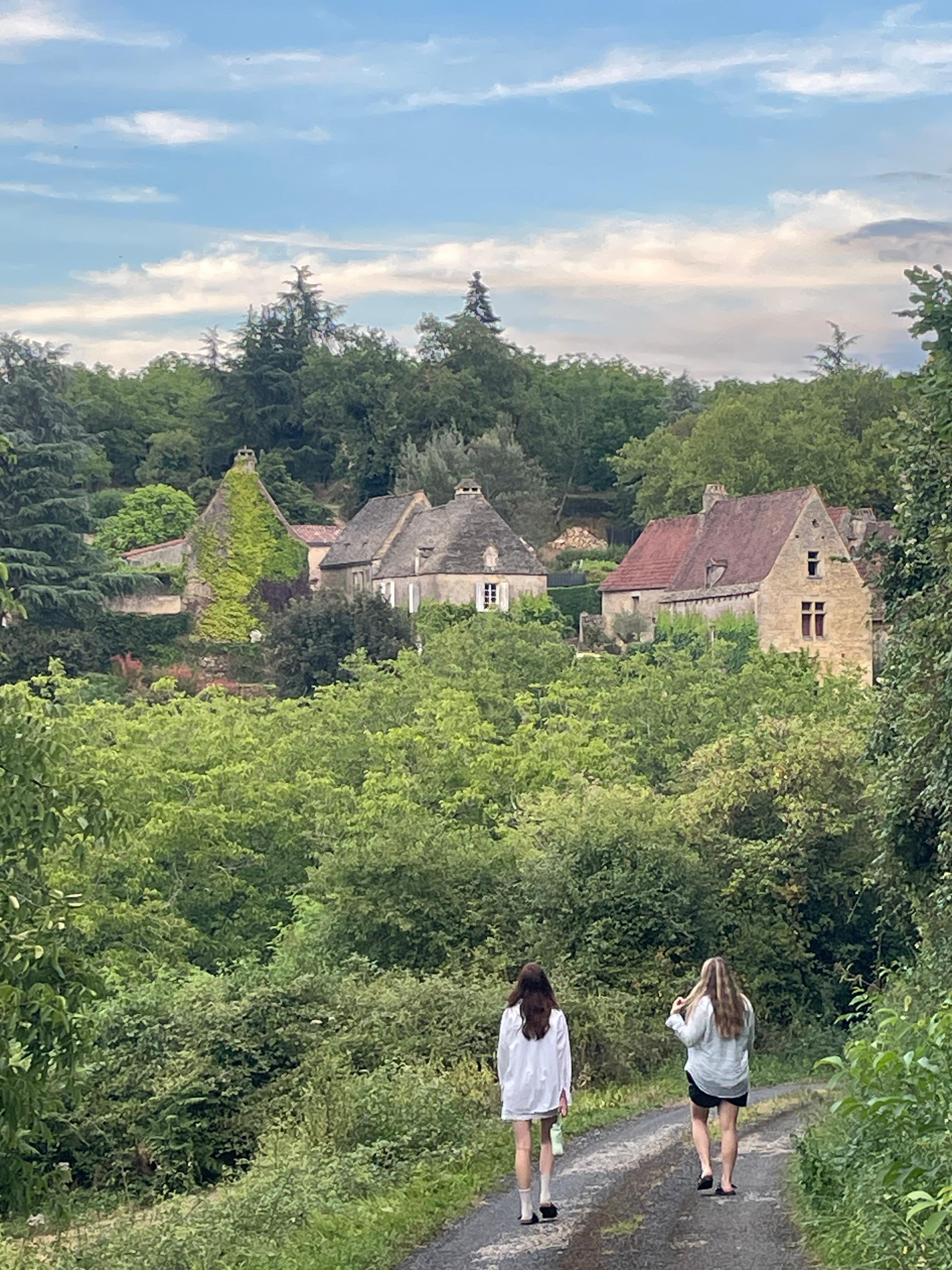 Route de Troubadours, St Julien. View of the property across the valley