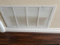 Cold air return vent dirty and the furnace filter looked like it hasn't been replaced for couple years.