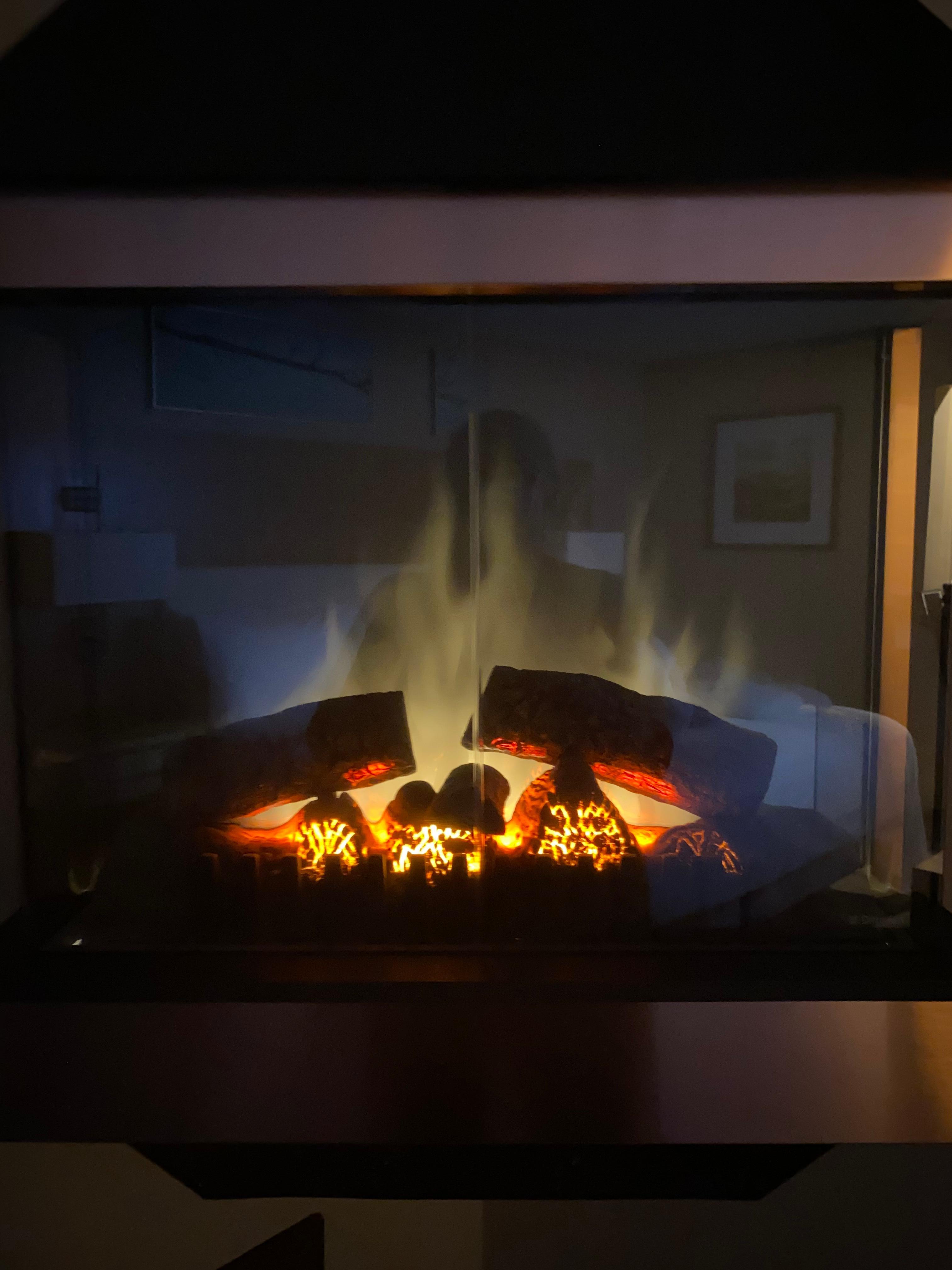 Fireplace in room only for looks. 