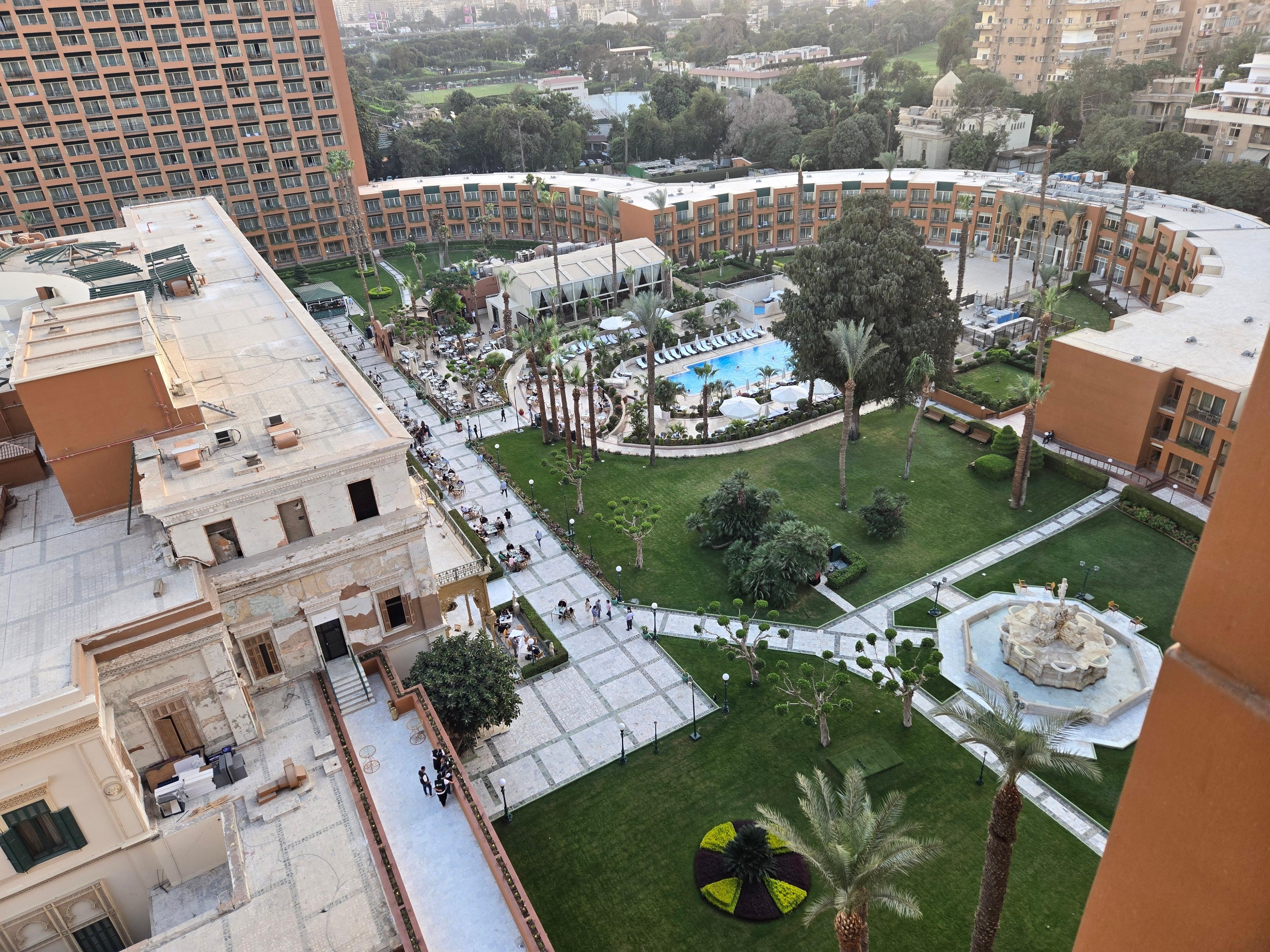 View of courtyard from our room. Doesn't do it justice. 