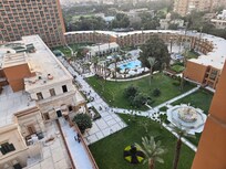 View of courtyard from our room. Doesn't do it justice.