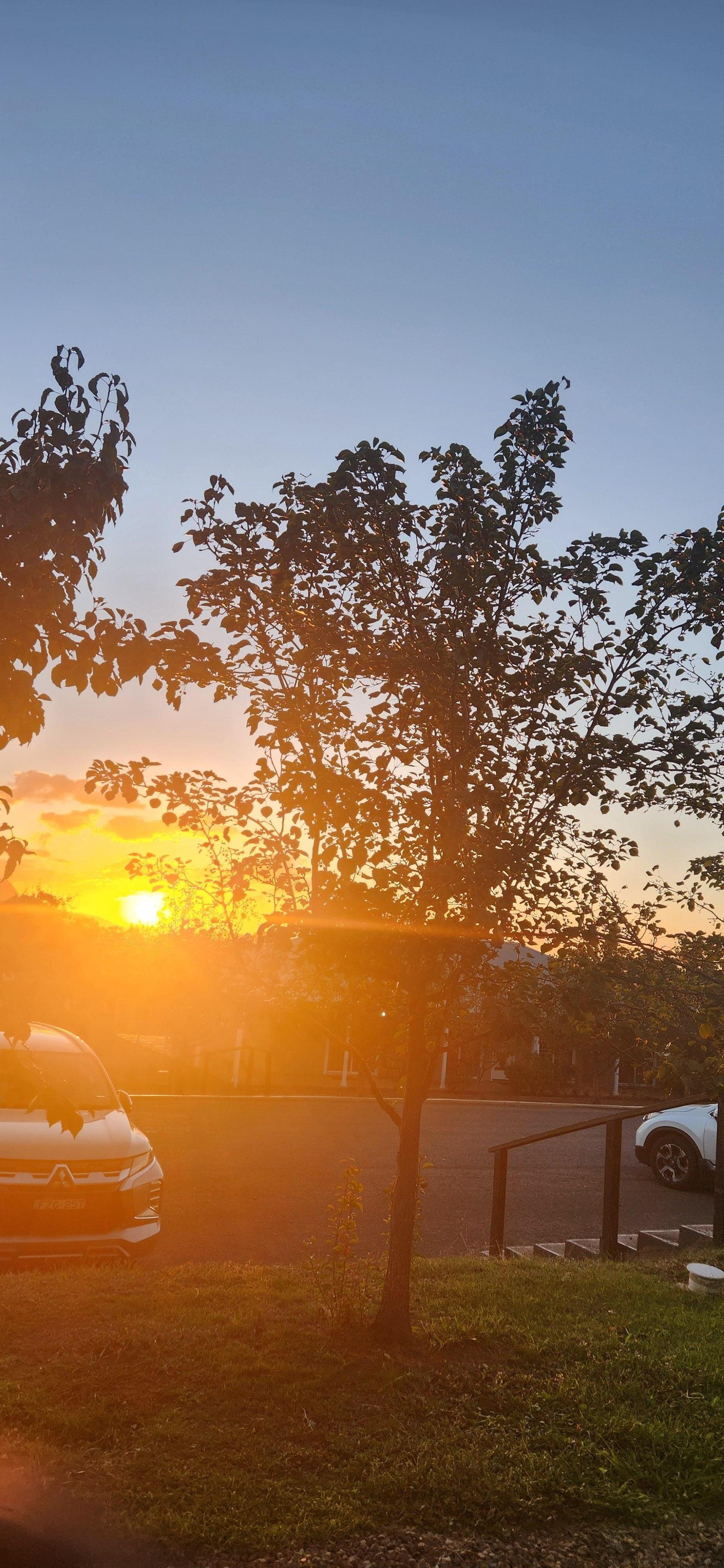 Beautiful sunset , very comfatable bed 