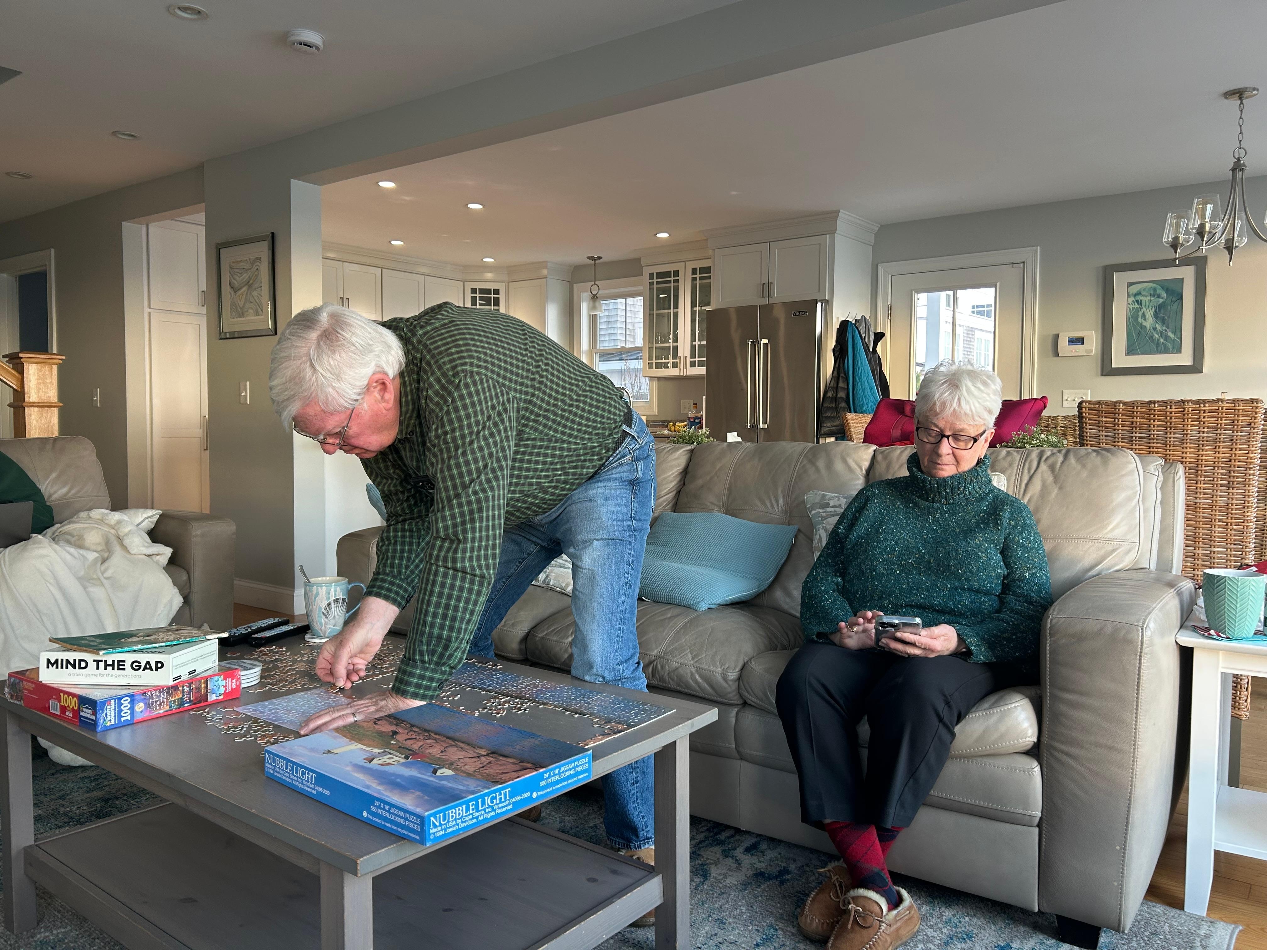 Puzzles, reading, board games - so relaxing!