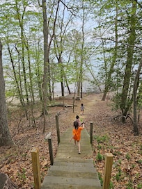 Stairs to semi-private beach