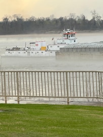 Getting to see a bug barge being maneuvered on the river was pretty cool!