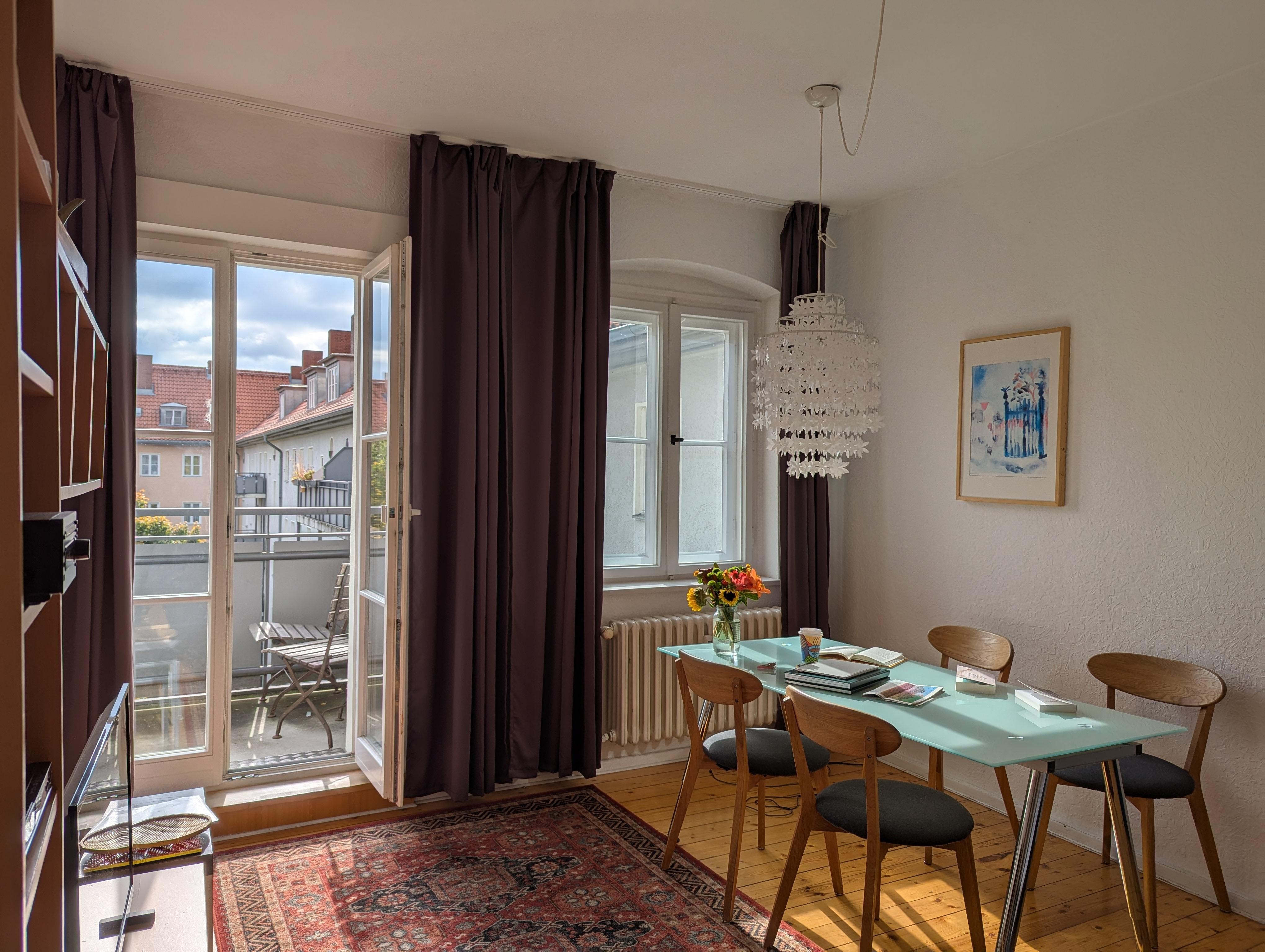 Living room and patio door