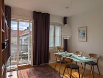 Living room and patio door