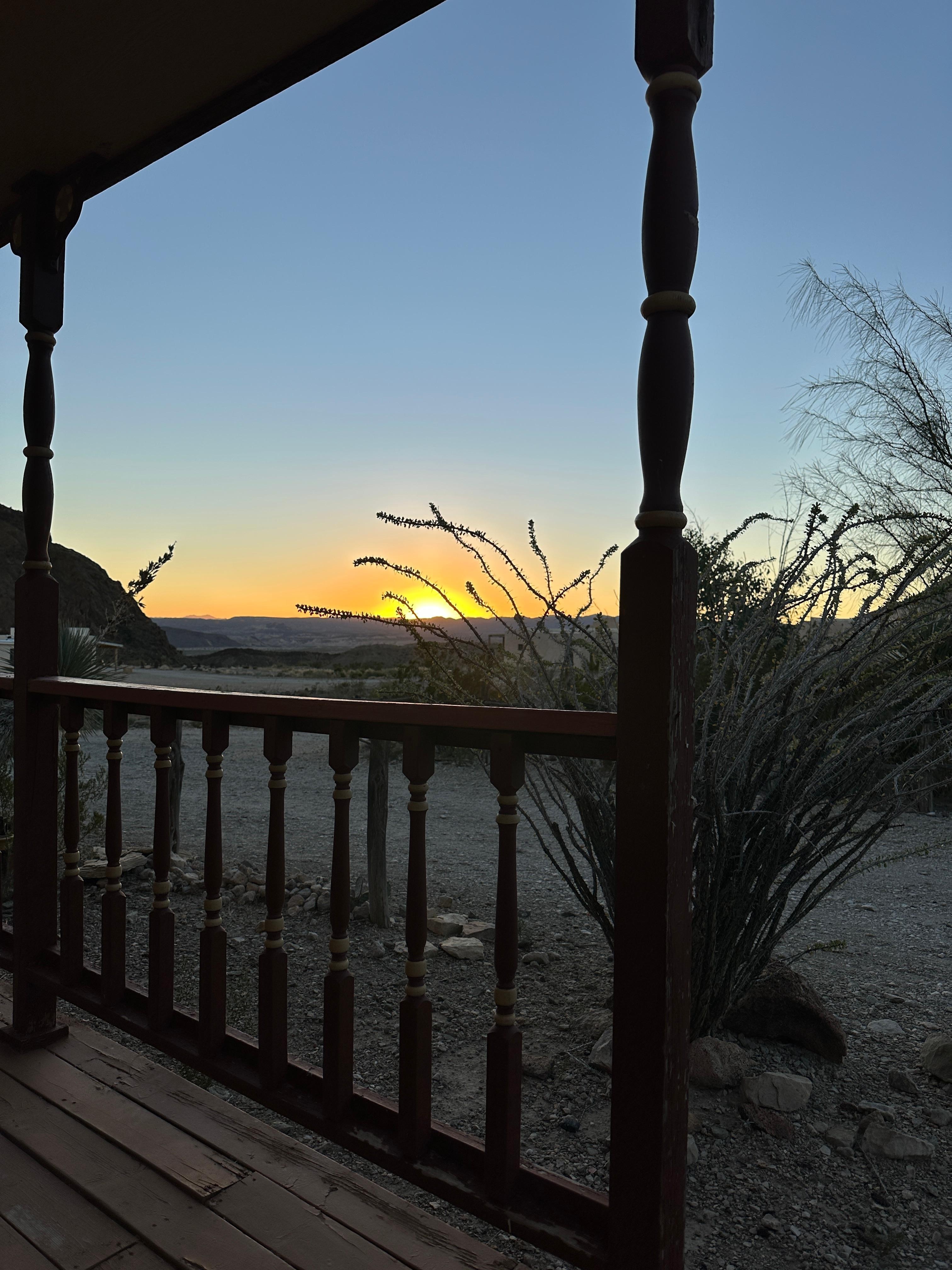 Beautiful sunset from porch