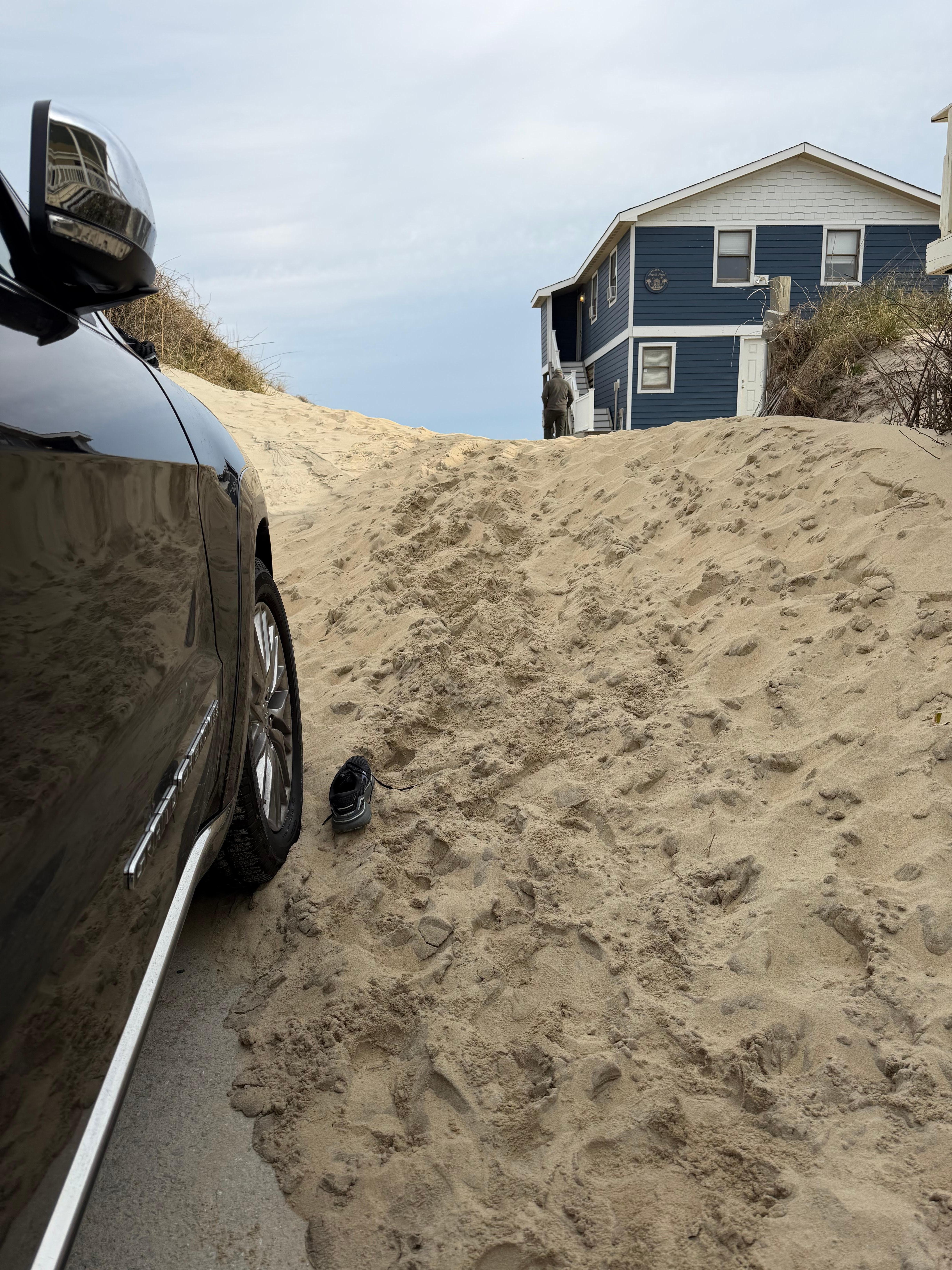 The dune to that house was impossible to drive over. The house in in the background.